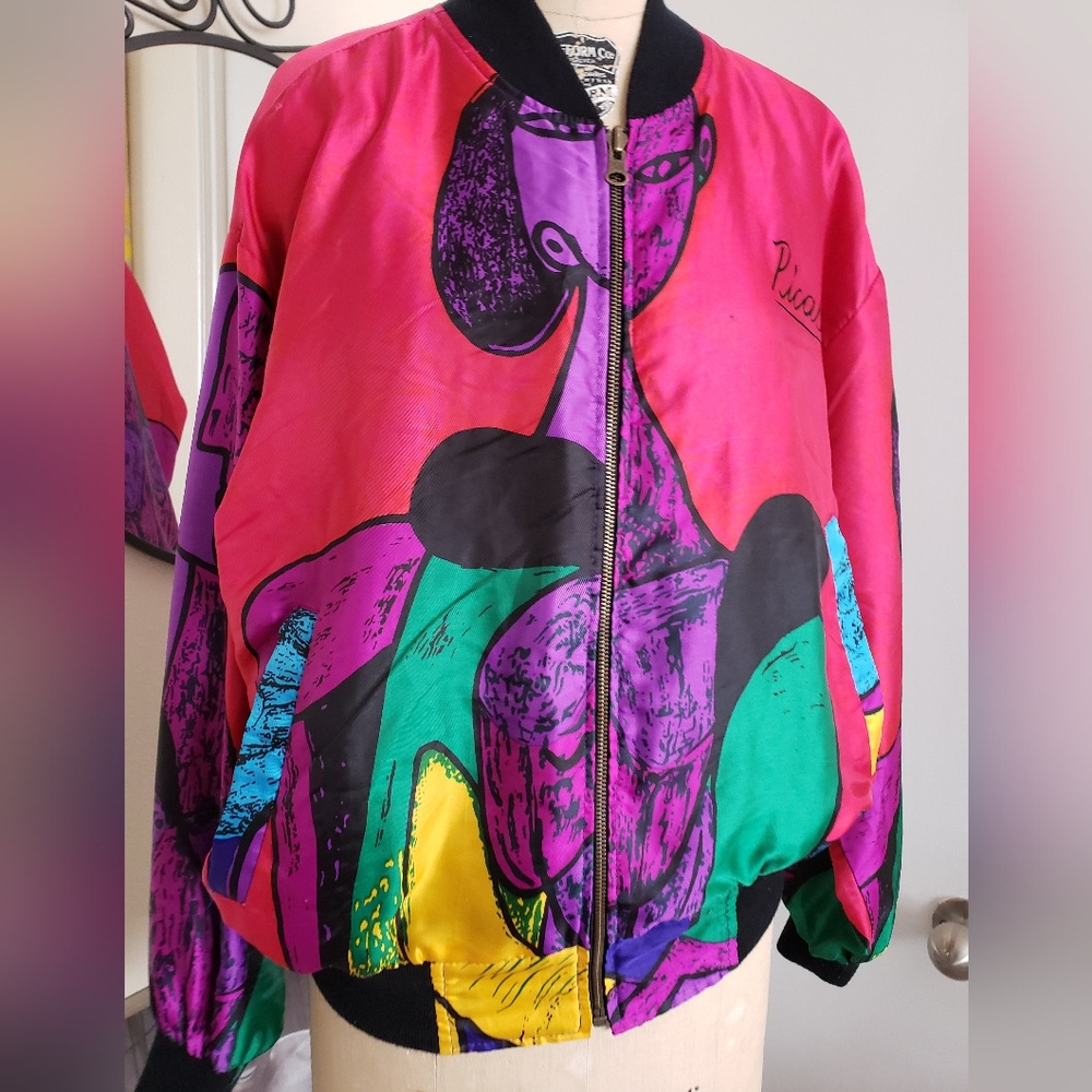 Vintage 80s multicolor Picasso jacket